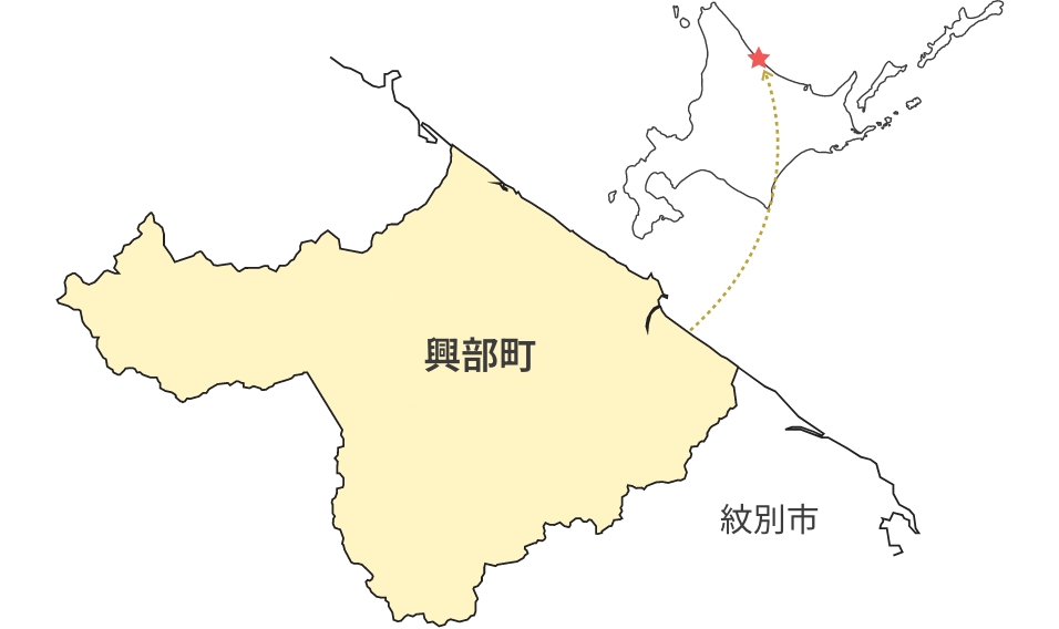 興部町の地図